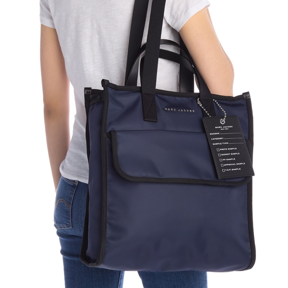Marc Jacobs Retake Indigo Blue Nylon Tote Bag